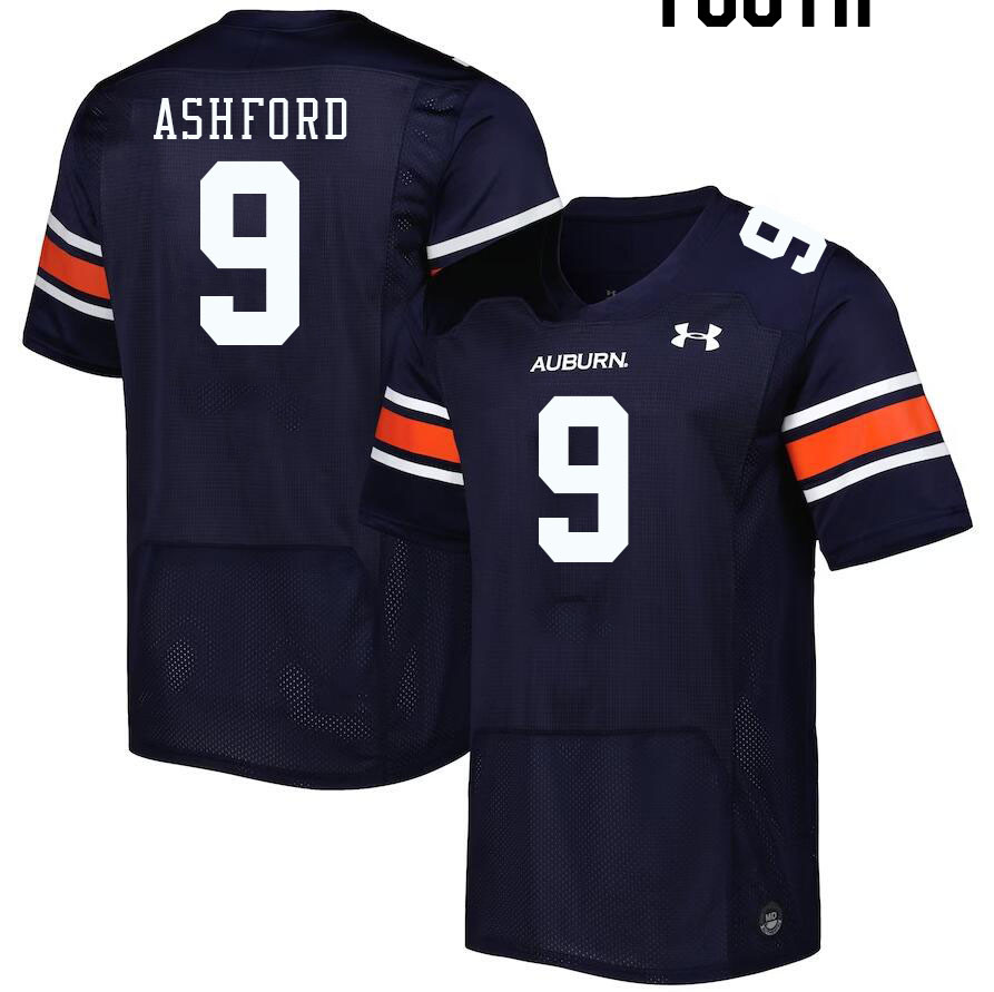 Youth #9 Robby Ashford Auburn Tigers College Football Jerseys Stitched-Navy